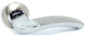 Ручка дверная KEDR R10-026 SN CP (сатин/хром)